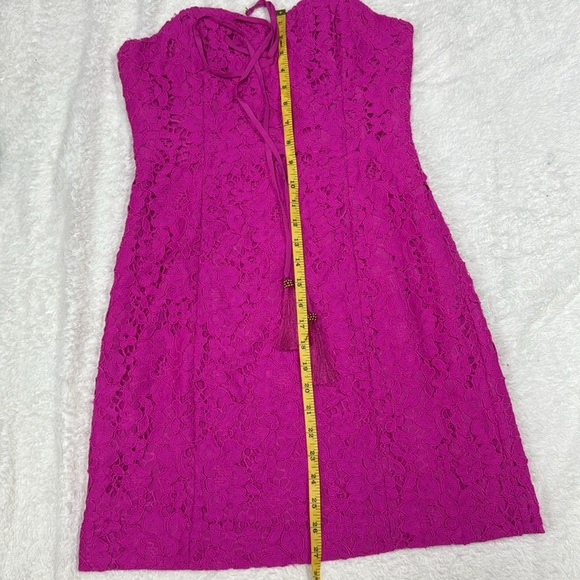 Lilly Pulitzer convertible Fuchsia Summer Lace Dress - Picture 5 of 11